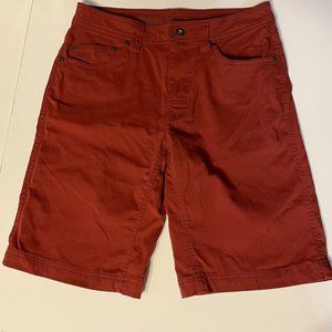 PrAna Brion Shorts - Men's 30in by 11in - Maple/Burnt Orange Hiking Climbing